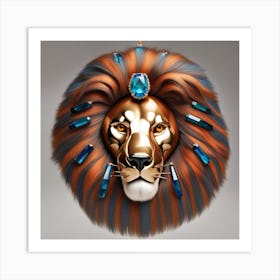 Lion Head Art Print