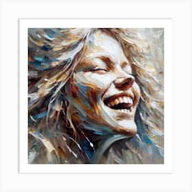 Woman Laughing Art Print