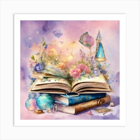 Shabby Chic Dreamy Mist Pastel Junk Journals Fanta (5) Art Print