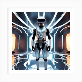 Futuristic Man In Futuristic Suit 15 Art Print