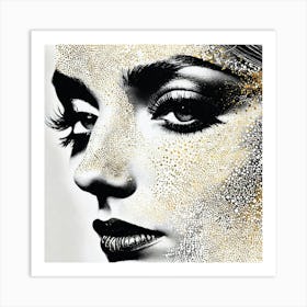 Gold And Black 8 Art Print