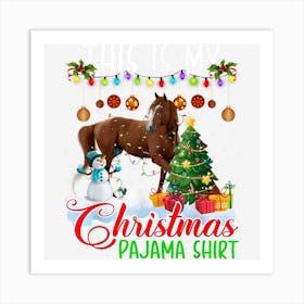 This Is My Christmas Pajama Shirt Horse Matching Family Art Print