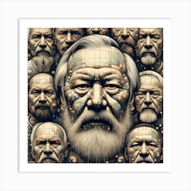 Portrait Of An Old Man Art Print