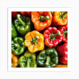 Colorful Peppers 24 Art Print