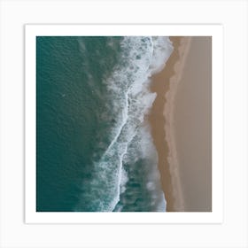 Aerial View Of A Beach Art Print