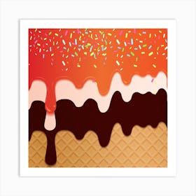 Ice Cream Background 8 Art Print