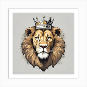 Lion With Crown 1 Art Print