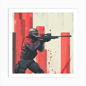 Paintball Shooter Art Print