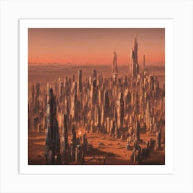 Sunset On Mars Art Print