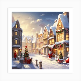 Christmas Village 15 Art Print
