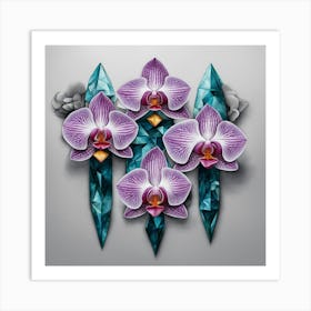 Three Orchids Art Print