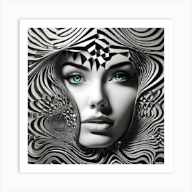 Zebra Head 1 Art Print