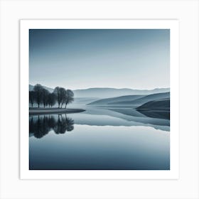 Reflection Of Trees In A Lake Art Print