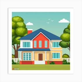 House In The Countryside Art Print