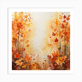 An Attractive Watercolor Painting Of An Artistically Crafted Thanksgiving Calligraphy In Flaming Ora (4) Art Print