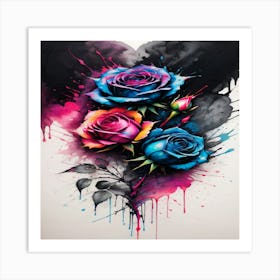 Heart Of Roses Art Print