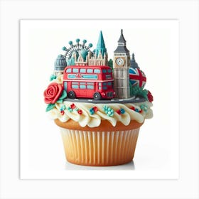 London Cupcake Art Print