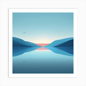 Sunset In The Mountains 5 Art Print