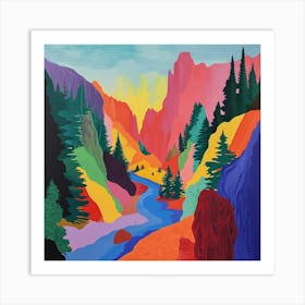 Colourful Abstract Sequoia National Park Usa 5 Art Print