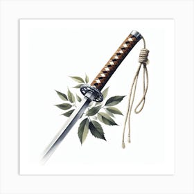 Samurai sword Art Print