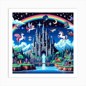 8-bit magical kingdom 1 Art Print