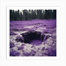 Purple Hole In The Ground Art Print