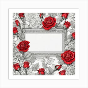 Frame With Roses 31 Art Print