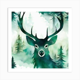 Deer In The Forest Art Print