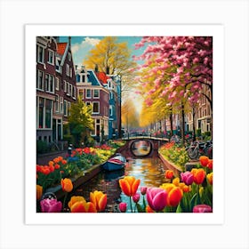 Amsterdam Canal Art Print