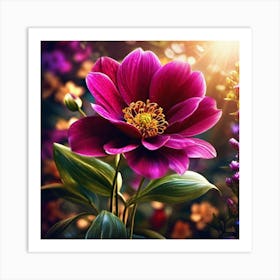 Dahlia Flower Art Print