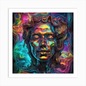 Psychedelic Portrait Art Print