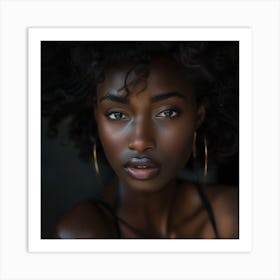 Portrait Of African American Woman Art Print