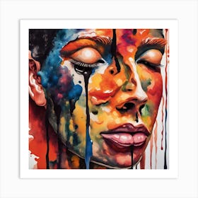 Abstract Of A Woman'S Face 1 Art Print