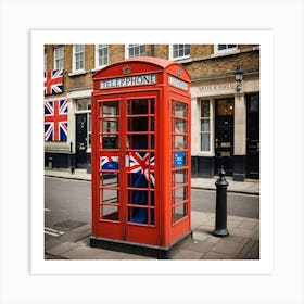 A Symbol of the City: London's Vintage Red Phone Box" Art Print