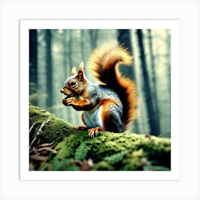 Squirrel In The Forest 219 Art Print