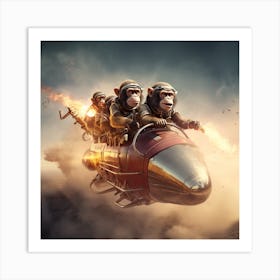 War Of The Monkeys Art Print