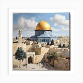 Dome Of The Rock Canvas Print Art Print