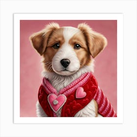 Valentine Puppy 9 Art Print