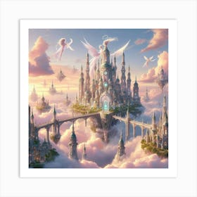 Fairytale City paintings art print 1 Art Print