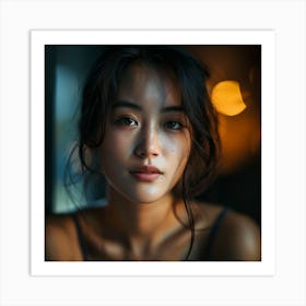 Portrait Of A Young Asian Woman 2 Art Print