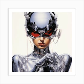 Futuristic Woman Art Print