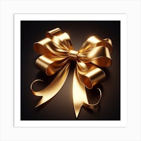 Golden bow 1 Art Print