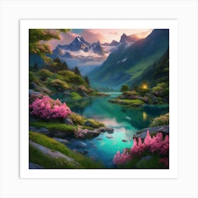 Mountain Lake 1 Art Print