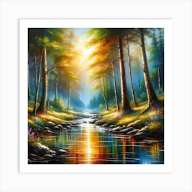 River In The Forest 8 Art Print