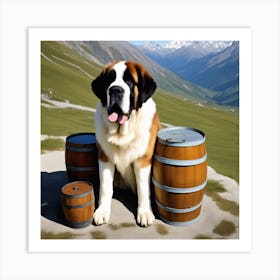 St Bernard 68 Art Print