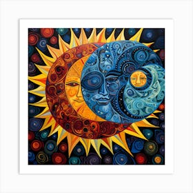 Sun And Moon 2 Art Print