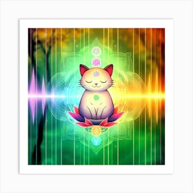 Feline Cat Creative Artwork Illustration 89 Art Print