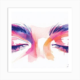 Watercolor Eyes Of A Woman Art Print