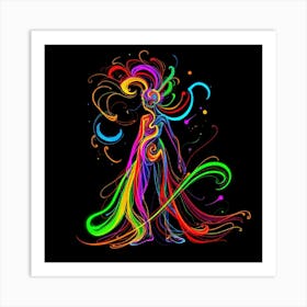 Colorful Woman Art Print