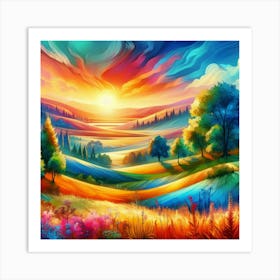 Landscape Painting 2 Art Print